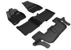 3D MAXpider 2017-2019 Ford Explorer Kagu 1st & 2nd & 3rd Row Floormats - Black