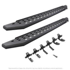 RB20 Running Boards With Mounting Brackets Textured Black 2019-2026 Ford Ranger Go Rhino