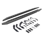 RB20 Slim Line Running Boards With Mounting Brackets Protective Bedliner Coating 2015-2018 Silverado/Sierra 2500 HD/3500 HD Extended Cab Diesel Go Rhino