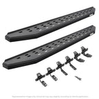 RB20 Running Boards With Mounting Brackets Protective Bedliner Coating 2015-2018 Silverado/Sierra 2500 HD/3500 HD Extended Cab Diesel Go Rhino