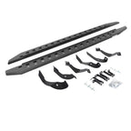 RB10 Slim Line Running Boards With Mounting Brackets Protective Bedliner Coating 2015-2019 Silverado/Sierra 2500 HD Go Rhino