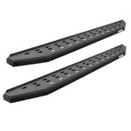 RB20 Running Boards With Mounting Brackets & 2 Pairs of Drop Steps Kit Protective Bedliner Coating 2009-2014 Dodge Ram 1500 Go Rhino