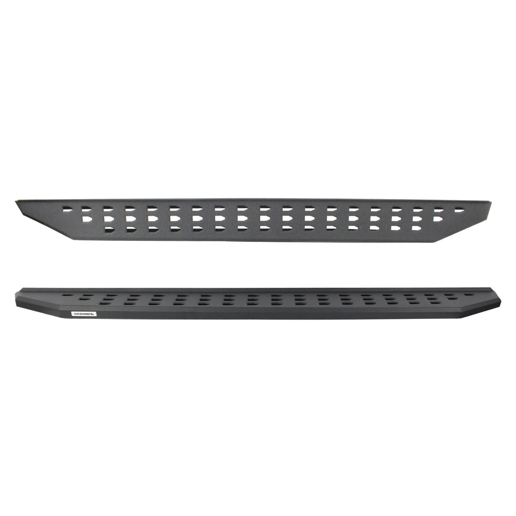 RB20 Running Boards With Mounting Brackets Textured Black 2021-2025 Ford Bronco 2 Door Go Rhino