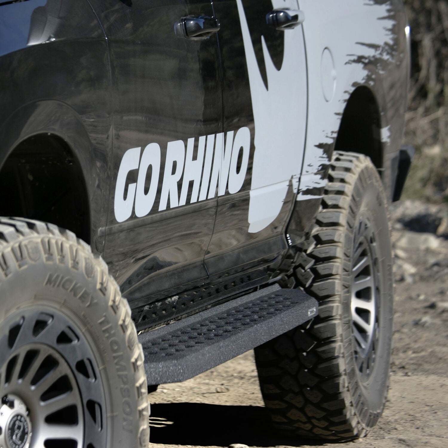 RB20 Running Boards 87 Inch With Mounting Brackets Protective Bedliner Coating 2004-2014 Ford F-150 Go Rhino