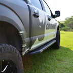 RB20 Running Boards With Mounting Brackets Textured Black 2015-2026 Ford F-150/ F-250/F-350 Extended Cab Go Rhino