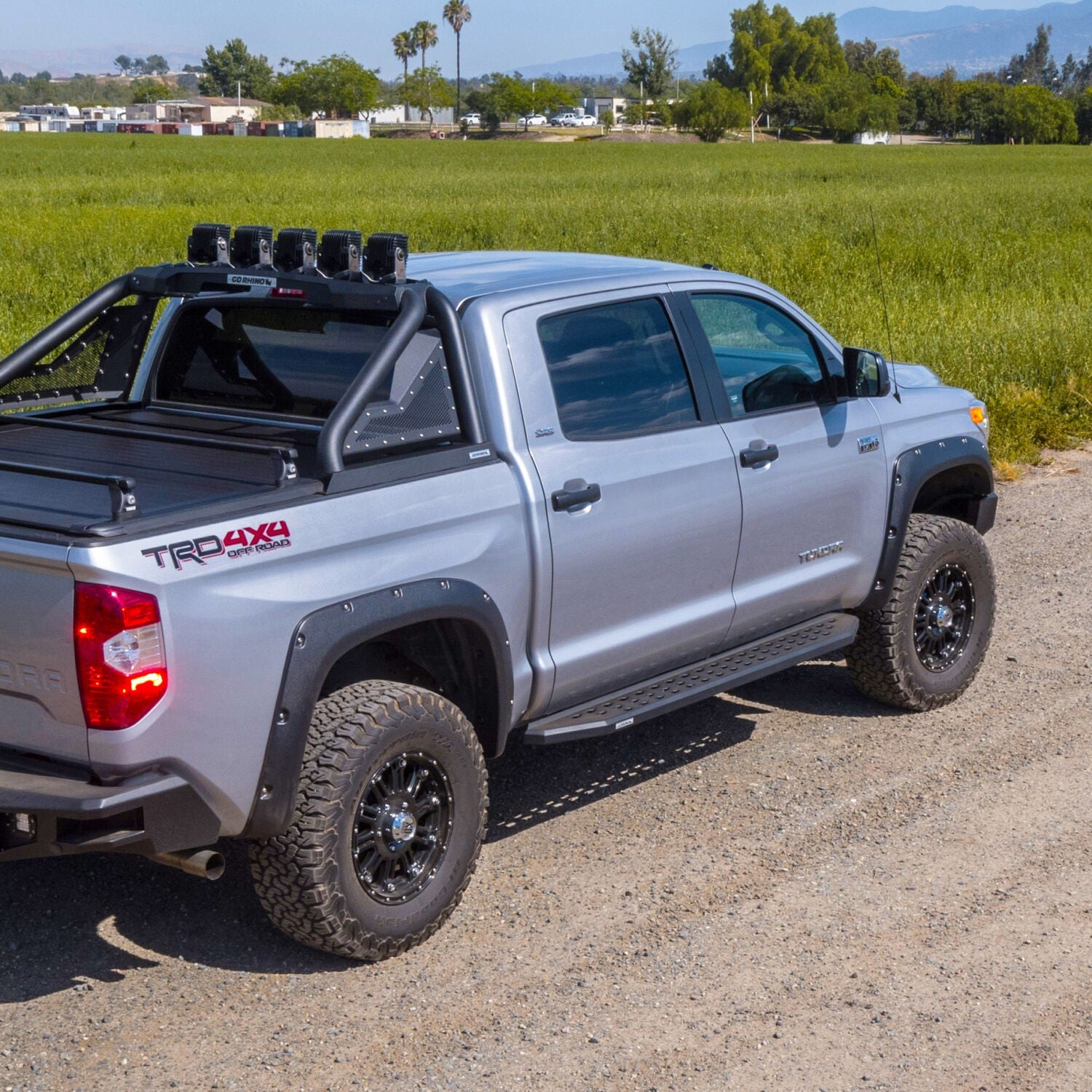 RB20 Running Boards With Mounting Brackets Textured Black 2015-2026 Ford F-150/ F-250/F-350 Extended Cab Go Rhino
