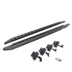 RB10 Slim Line Running Boards With Mounting Brackets Angled Protective Bedliner Coating 2015-2026 Ford F-150/ F-250/F-350 Extended Cab Go Rhino