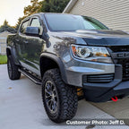 RB10 Slim Line Running Boards With Mounting Brackets Angled Textured Black 2015-2026 Colorado/Canyon Go Rhino