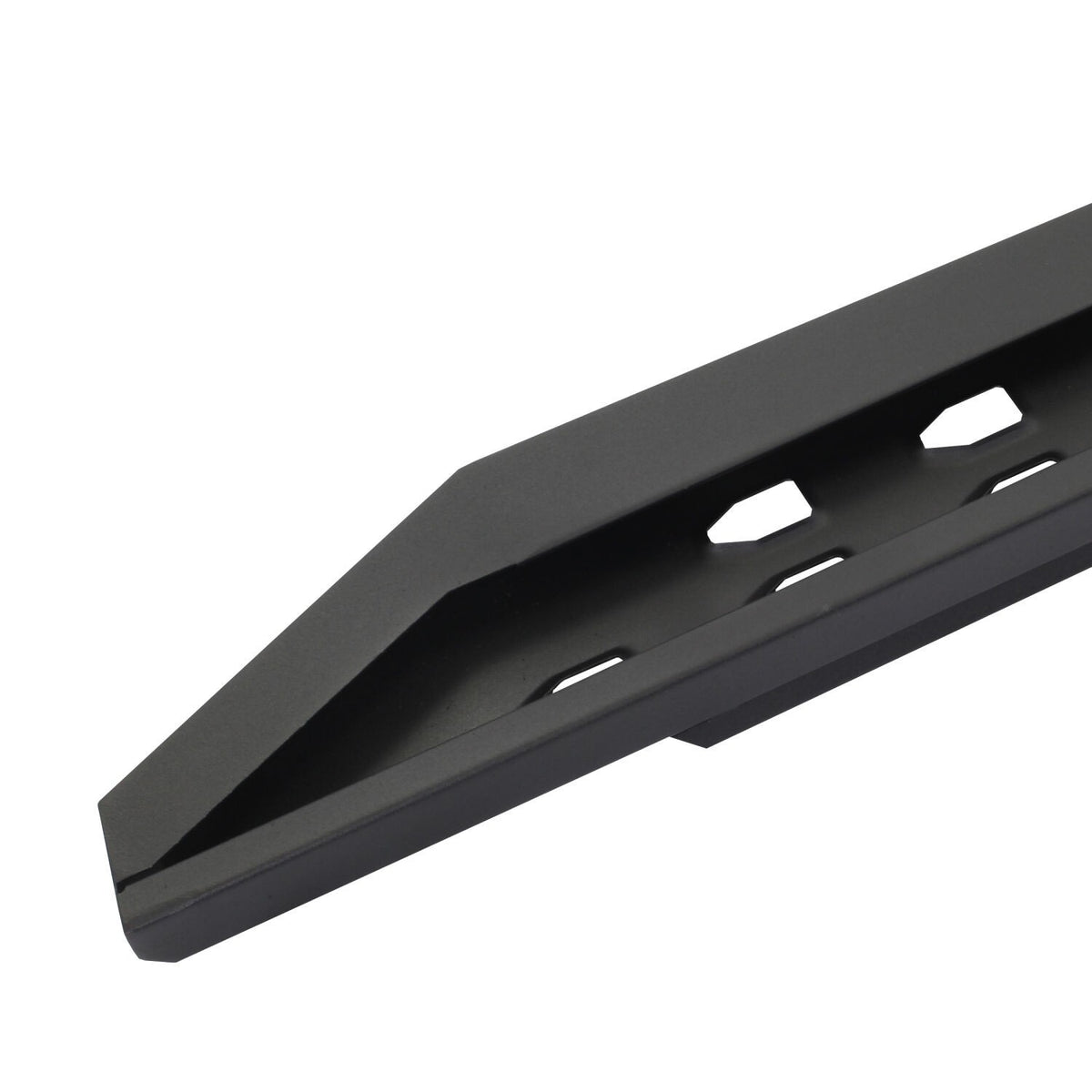 RB10 Slim Line Running Boards With Mounting Brackets Angled Textured Black 2005-2026 Nissan Frontier Go Rhino
