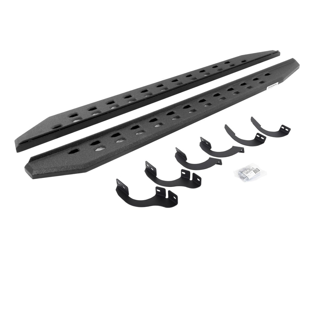 RB20 Slim Line Running Boards With Mounting Brackets Protective Bedliner Coating 2014-2024 Toyota 4Runner Go Rhino