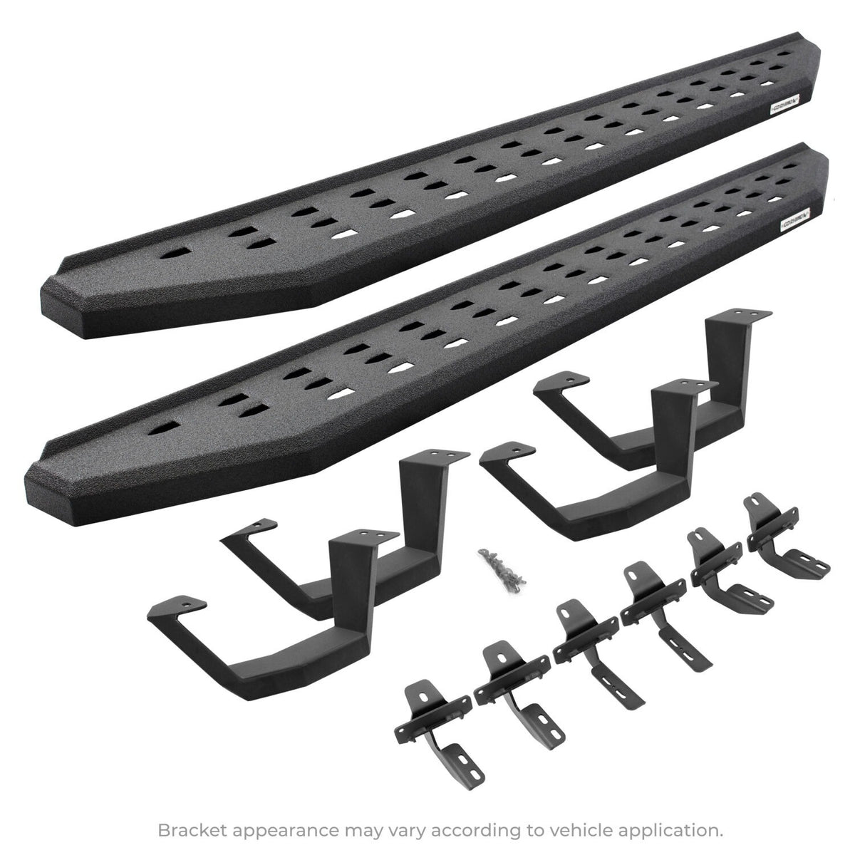 RB20 Running Boards with Mounting Brackets, 2 Pairs Drop Steps Kit Protective Bedliner coating 2024-2026 Toyota Tacoma Go Rhino