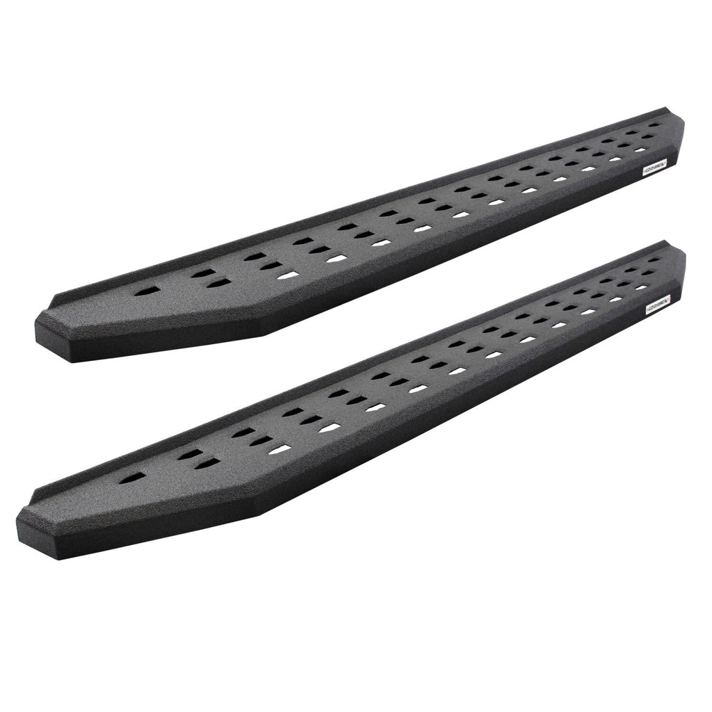 RB20 Running Boards With Mounting Brackets & 2 Pairs of Drop Steps Kit Protective Bedliner Coating For 2007-2018 Jeep Wrangler JK Go Rhino