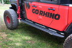 RB20 Slim Line Running Boards With Mounting Brackets Protective Bedliner Coating 2018-2026 Jeep Wrangler Go Rhino
