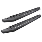 RB20 Running Boards With Mounting Brackets & 1 Pair of Drop Steps Kit Textured Black For 2007-2018 Jeep Wrangler JK Go Rhino