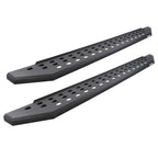 RB20 Running Boards With Mounting Brackets & 1 Pair of Drop Steps Kit Textured Black For 2018-2025 Jeep Wrangler JL Go Rhino