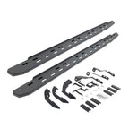 RB30 Slim Line Running Boards with Mounting Bracket Kit Textured Black 2015-2018 Silverado/Sierra 2500 HD/3500 HD Go Rhino