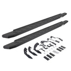 RB30 Running Boards with Mounting Bracket Kit Protective Bedliner Coating 2015-2018 Silverado/Sierra 2500 HD/3500 HD Go Rhino