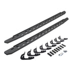 RB30 Slim Line Running Boards with Mounting Bracket Kit Protective Bedliner Coating 2014-2018 Silverado/Sierra 1500/2500 HD Go Rhino