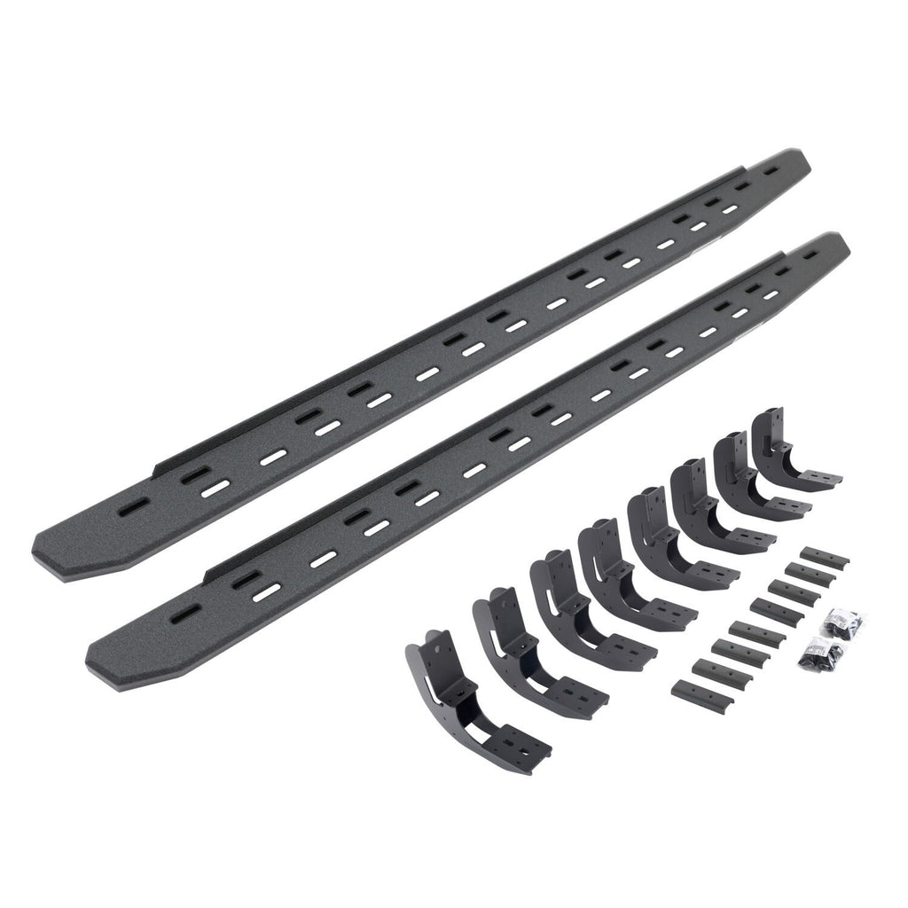 RB30 Slim Line Running Boards with Mounting Bracket Kit Protective Bedliner Coating 2019-2026 Sierra 1500 2020-2026 Sierra 2500/3500 HD Go Rhino