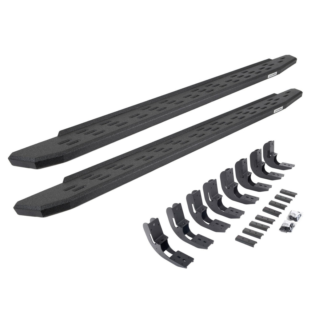 RB30 Running Boards with Mounting Bracket Kit Protective Bedliner Coating 2019-2026 Sierra 1500 2020-2026 Sierra 2500/3500 HD Go Rhino