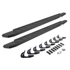 RB30 Running Boards with Mounting Bracket Kit Protective Bedliner Coating 2014-2018 Silverado/Sierra 1500 2015-2018 Silverado/Sierra 2500 HD/3500 HD Go Rhino