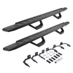 RB30 Running Boards with Mounting Brackets & 2 Pairs of Drops Steps Kit Textured Black 2009-2014 Dodge Ram 1500 Go Rhino