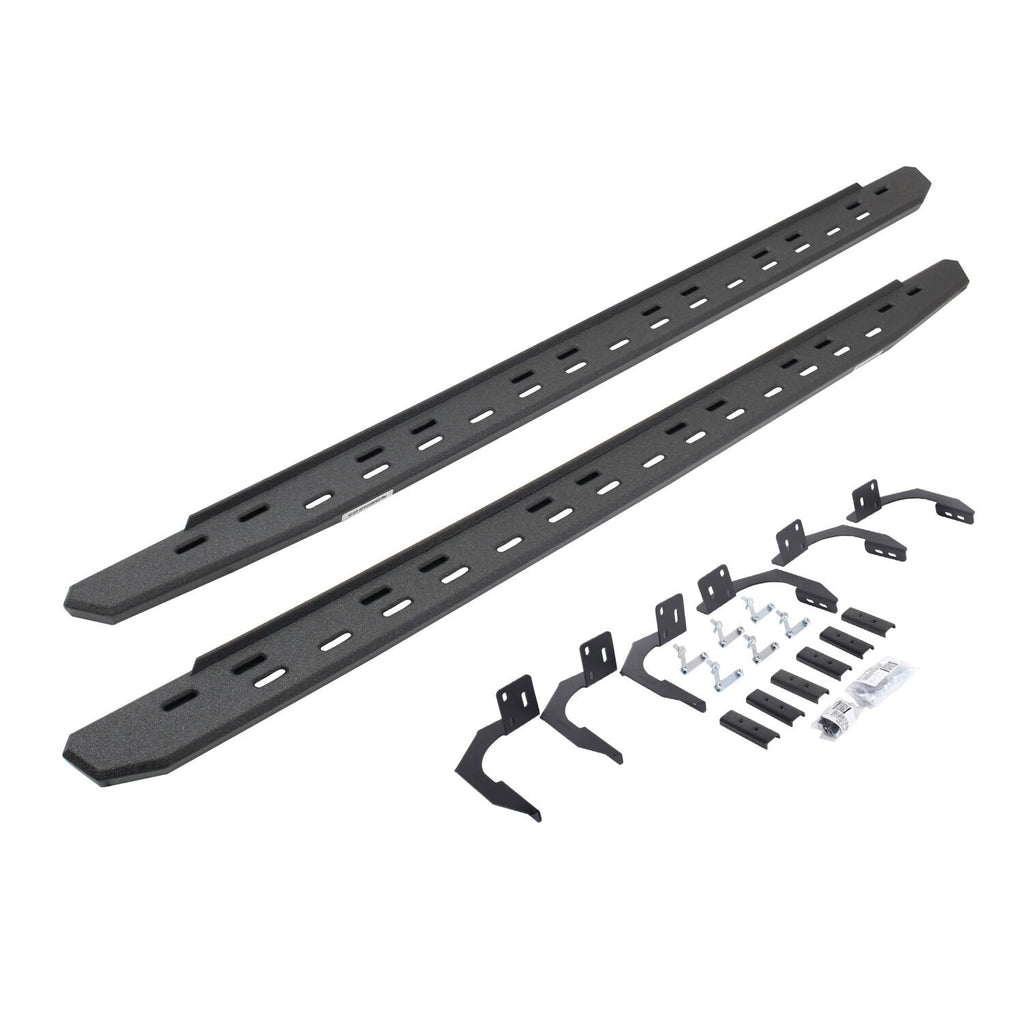 RB30 Slim Line Running Boards with Mounting Bracket Kit Protective Bedliner Coating 2009-2025 Dodge Ram 150/2500/3500 Go Rhino
