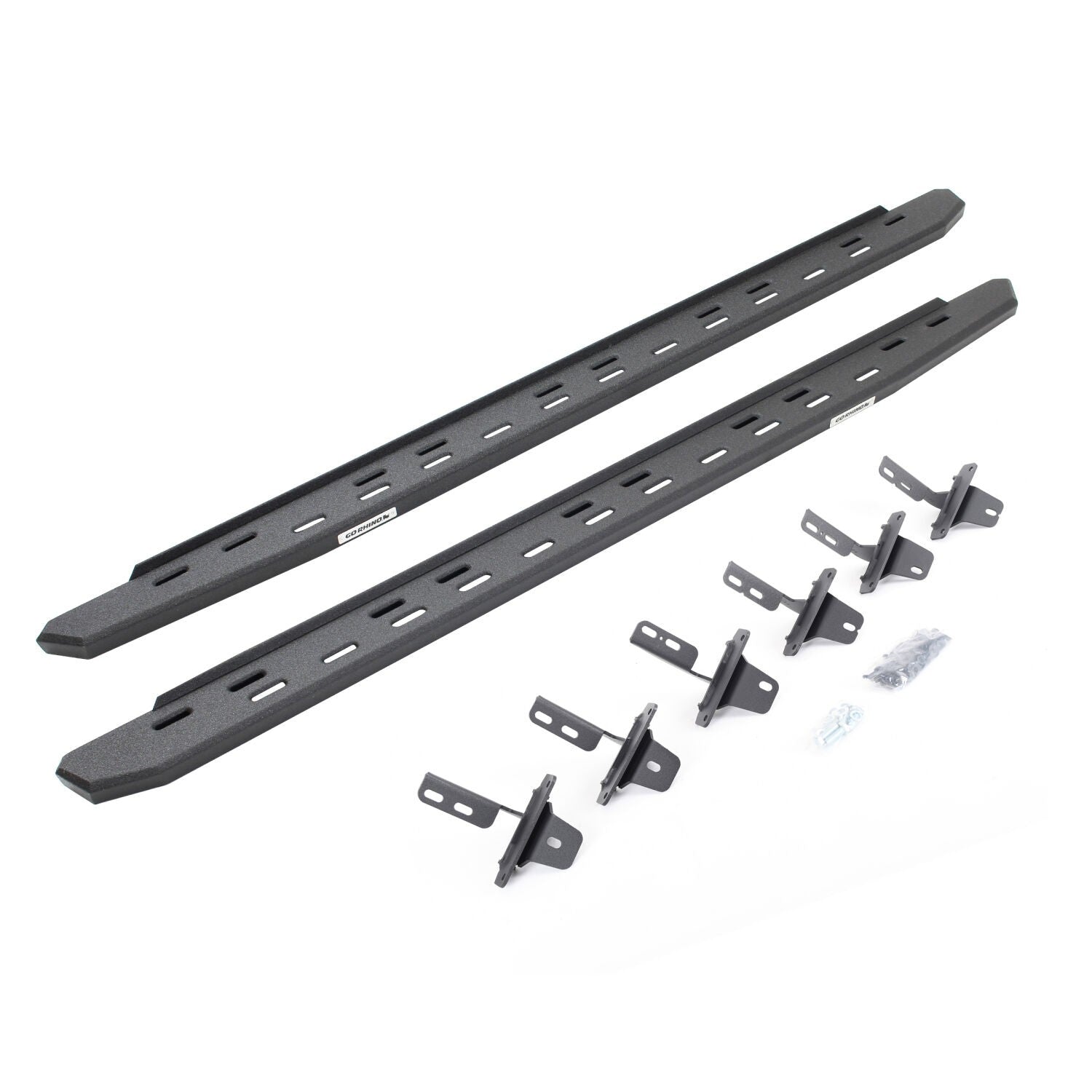 RB30 Slim Line Running Boards with Mounting Bracket Kit Protective Bedliner Coating 2021-2024 Ford Bronco Go Rhino