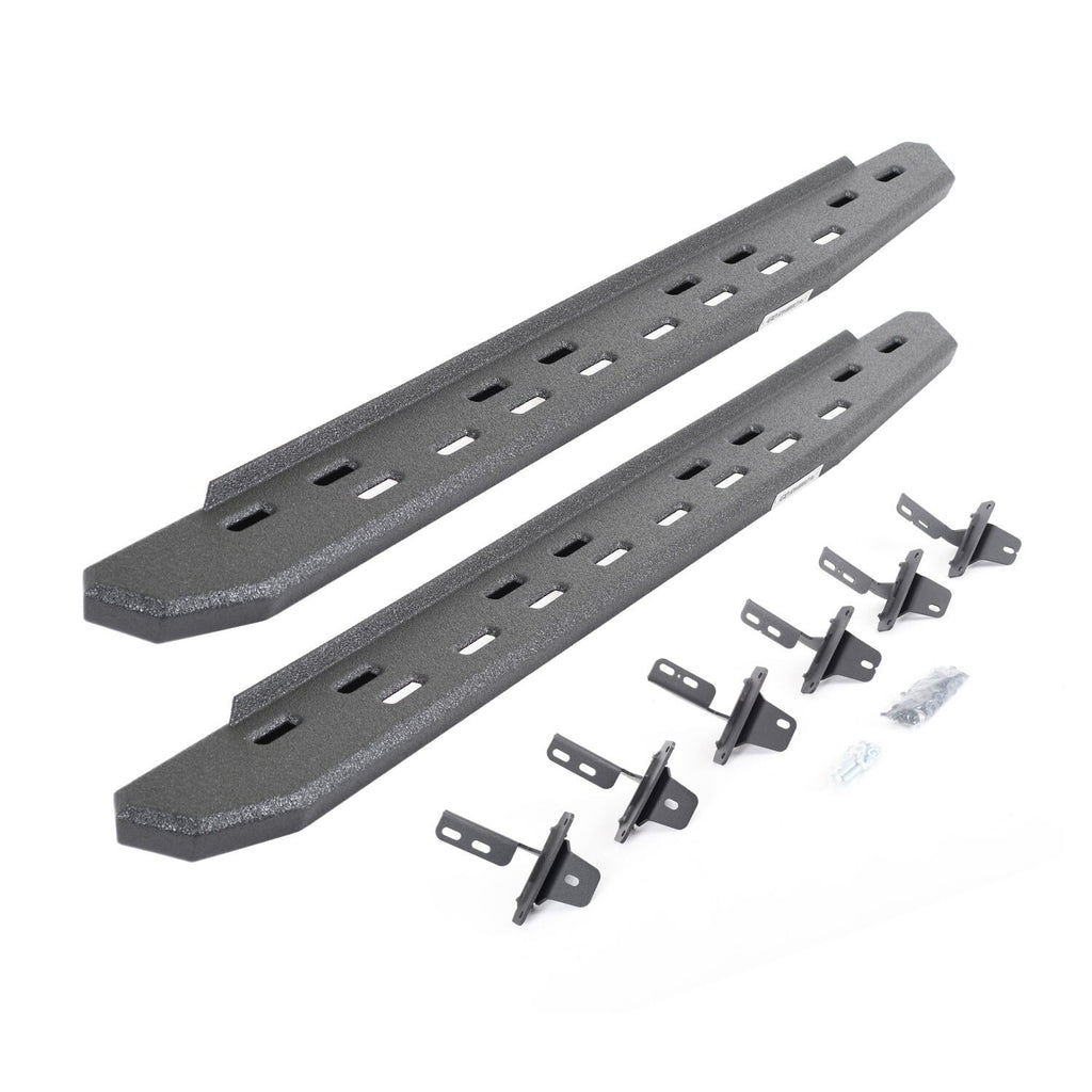 RB30 Slim Line Running Boards with Mounting Bracket Kit Protective Bedliner Coating 2021-2025 Ford Bronco Go Rhino