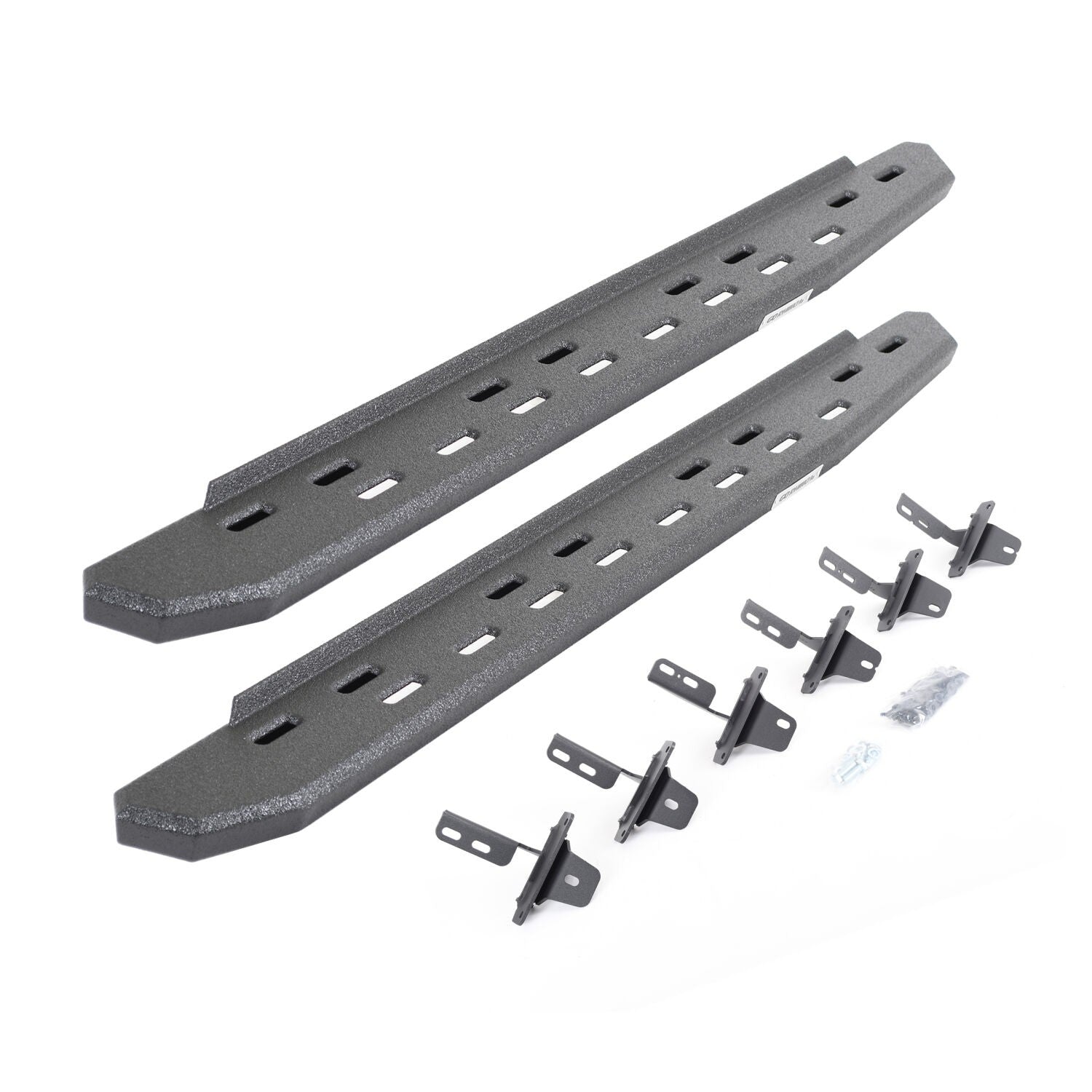 RB30 Slim Line Running Boards with Mounting Bracket Kit Protective Bedliner Coating 2021-2025 Ford Bronco Go Rhino