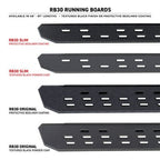 RB30 Running Boards with Mounting Brackets & 2 Pairs of Drops Steps Kit Textured Black 2004-2014 Ford F-150 Go Rhino