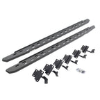 RB30 Slim Line Running Boards with Mounting Bracket Kit Textured Black 2004-2014 Ford F-150 Crew Cab Go Rhino