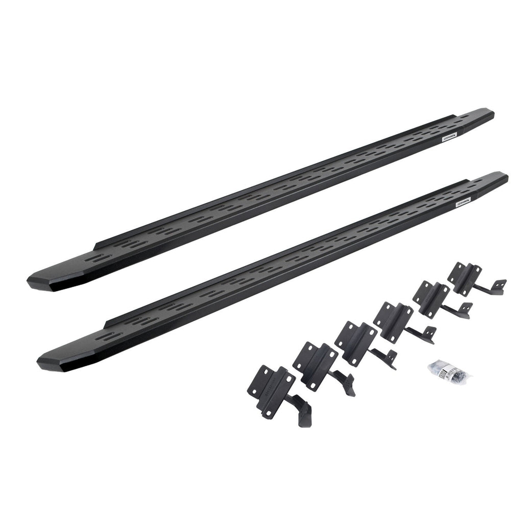 RB30 Running Boards with Mounting Bracket Kit Textured Black 2015-2025 Ford F-150/ F-250/F-350 Go Rhino