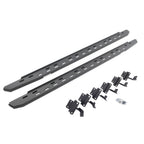 RB30 Slim Line Running Boards with Mounting Bracket Kit Textured Black 2015-2025 Ford F-150/ F-250/F-350 Go Rhino