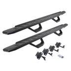RB30 Running Boards with Mounting Brackets & 2 Pairs of Drops Steps Kit Textured Black 2015-2026 Ford F-150/ F-250/F-350 Go Rhino