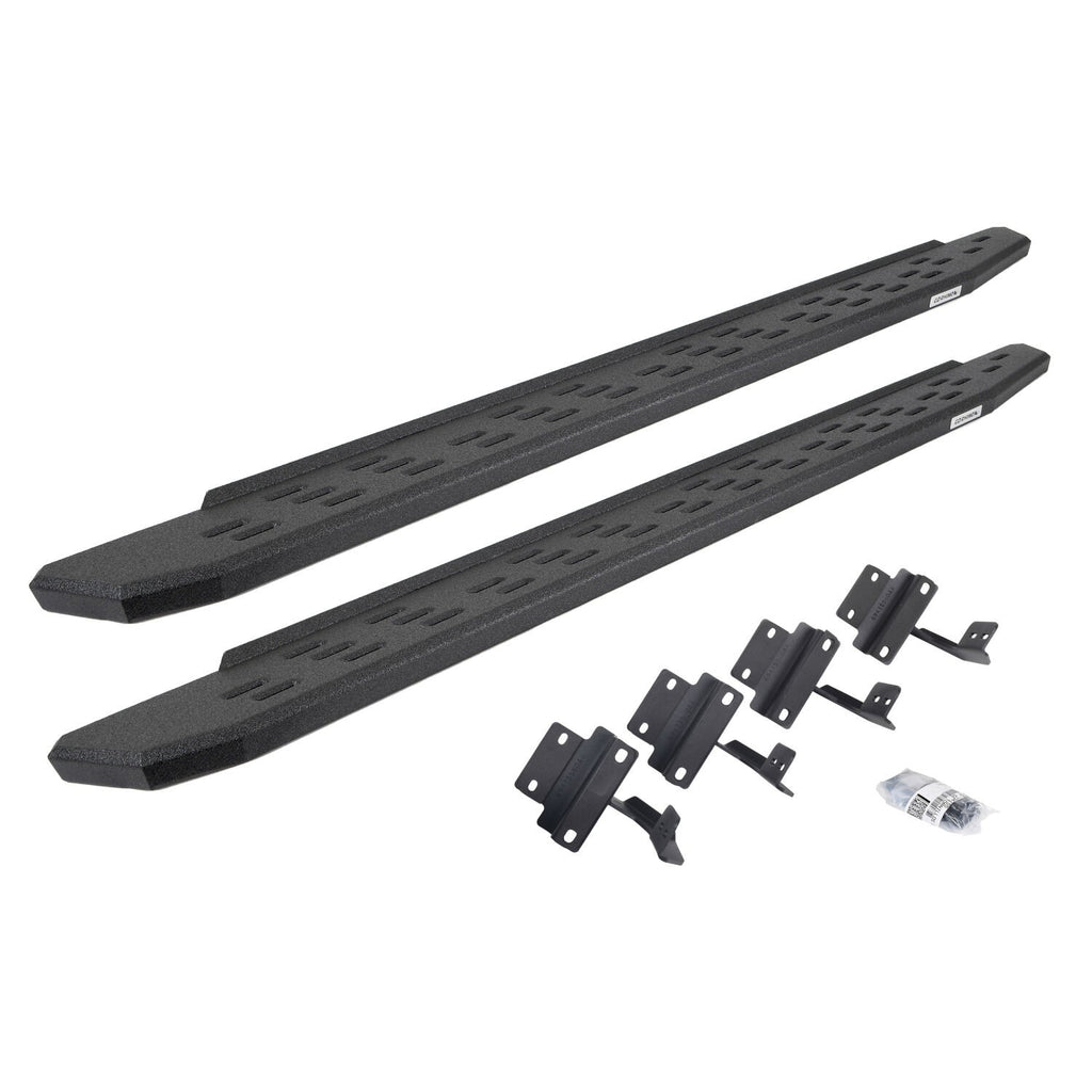 RB30 Running Boards with Mounting Bracket Kit Protective Bedliner Coating 2015-2026 Ford F-150/ F-250/F-350 Go Rhino