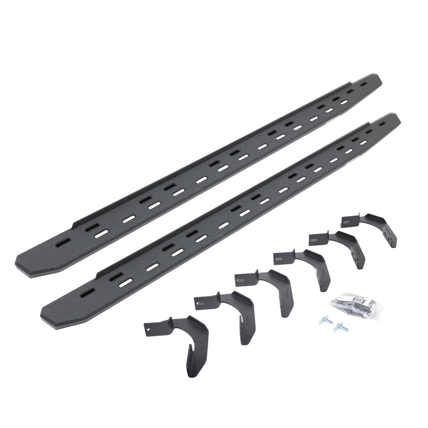 RB30 Slim Line Running Boards with Mounting Bracket Kit Protective Bedliner Coating 2005-2026 Nissan Frontier Go Rhino