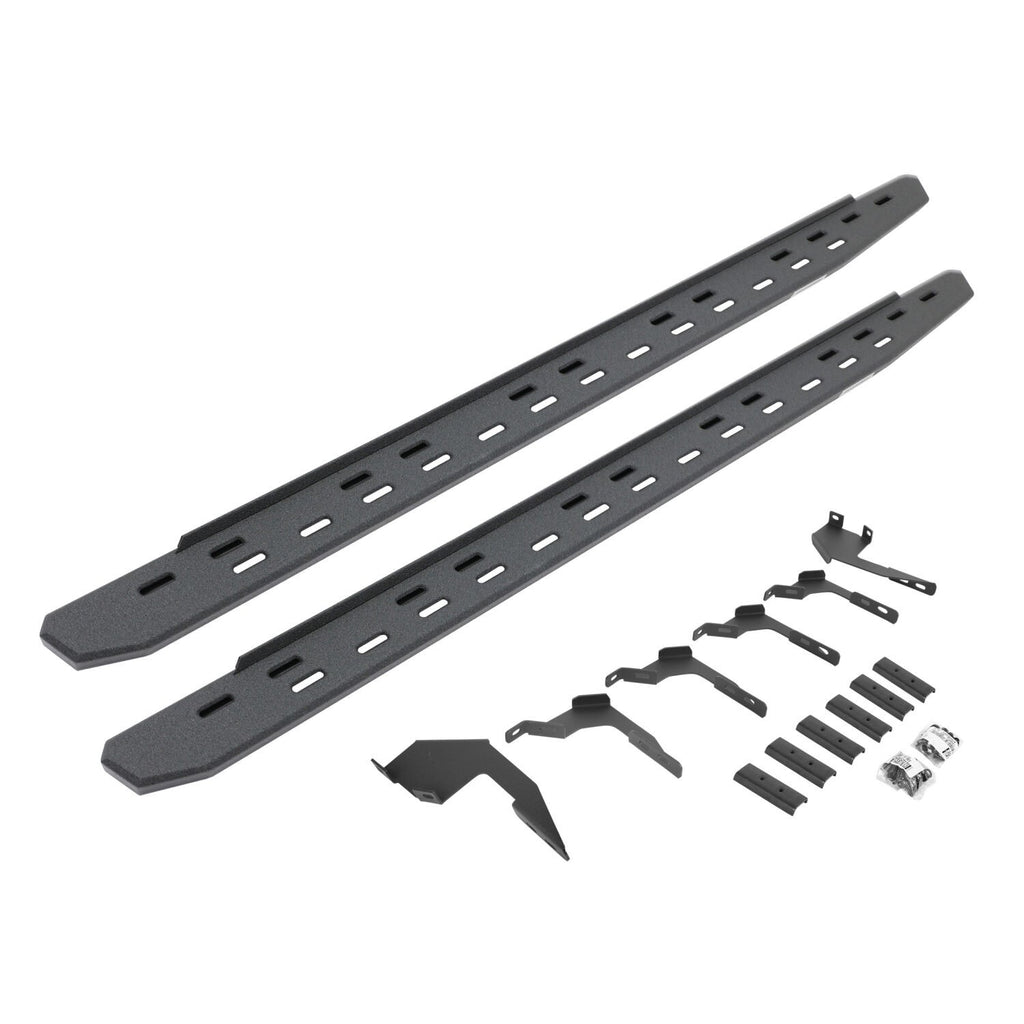 RB30 Slim Line Running Boards with Mounting Bracket Kit Protective Bedliner Coating 2019-2026 Ford Ranger Go Rhino