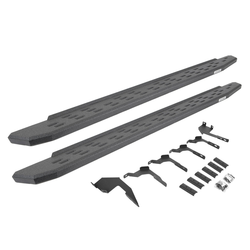 RB30 Running Boards with Mounting Bracket Kit Protective Bedliner Coating 2019-2026 Ford Ranger Go Rhino