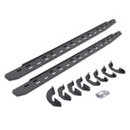 RB30 Slim Line Running Boards with Mounting Bracket Kit Protective Bedliner Coating 2007-2021 Toyota Tundra Extended Cab Go Rhino