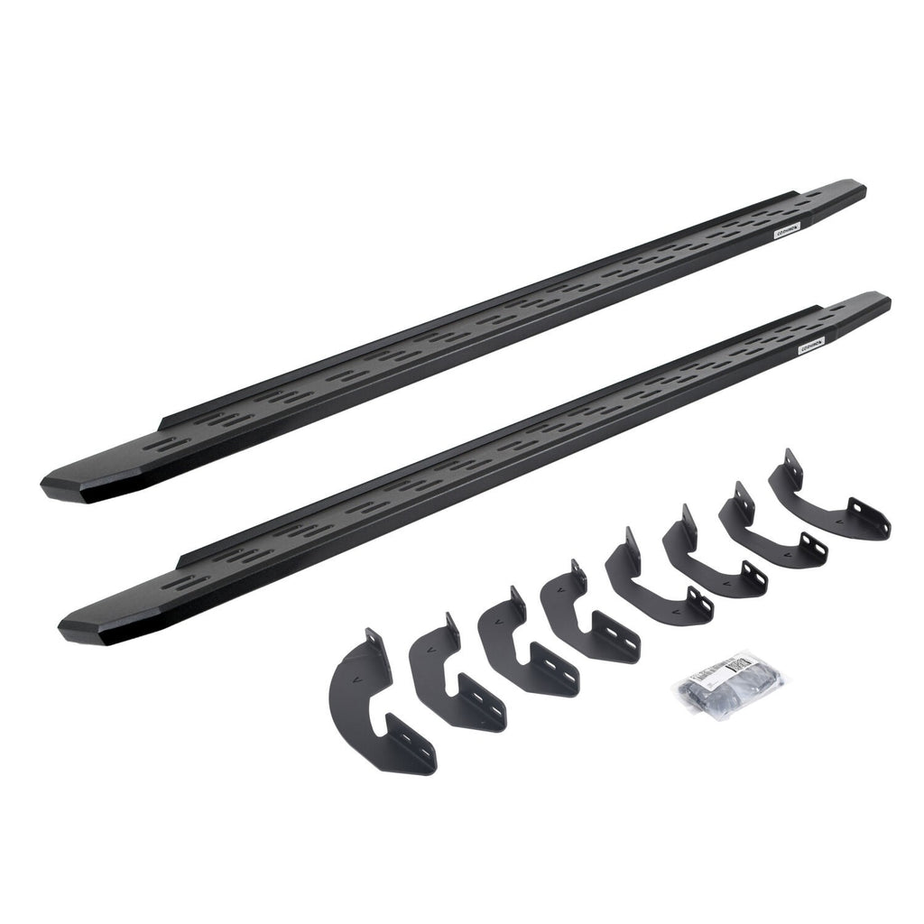 RB30 Running Boards with Mounting Bracket Kit Textured Black 2007-2021 Toyota Tundra Go Rhino