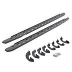 RB30 Slim Line Running Boards with Mounting Bracket Kit Textured Black 2007-2021 Toyota Tundra Crew Cab Go Rhino