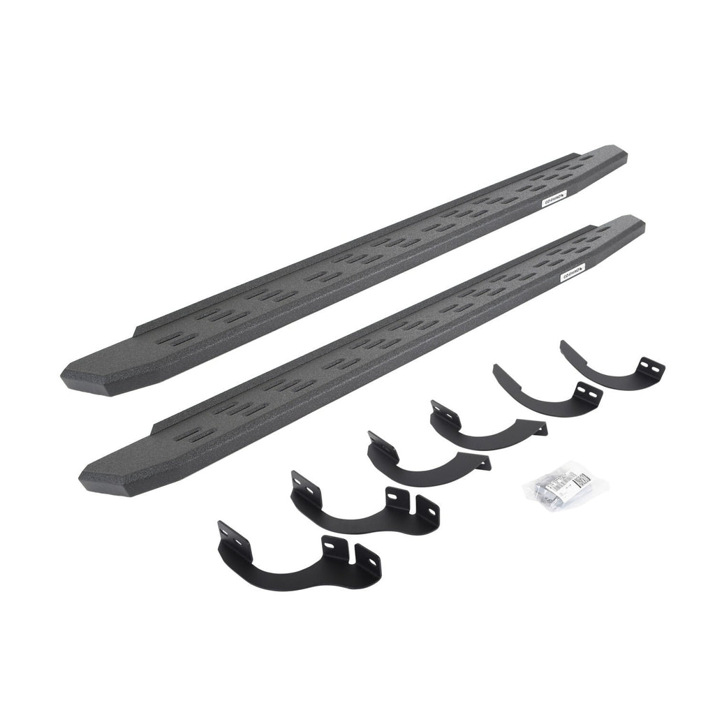 RB30 Running Boards with Mounting Bracket Kit Protective Bedliner Coating 2014-2024 Toyota 4Runner Go Rhino