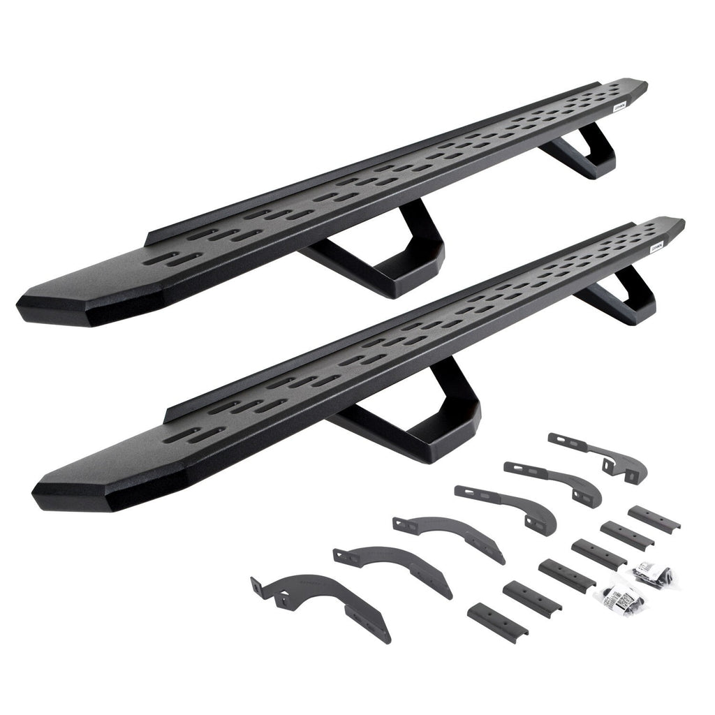 RB30 Running Boards W/Brackets, 2 Pairs DropStepsKit Textured Black 2025-2026 Toyota 4Runner Go Rhino