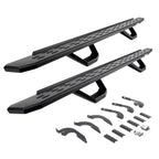 RB30 Running Boards with Mounting Brackets & 2 Pairs of Drops Steps Kit Textured Black 2005-2023 Toyota Tacoma Go Rhino