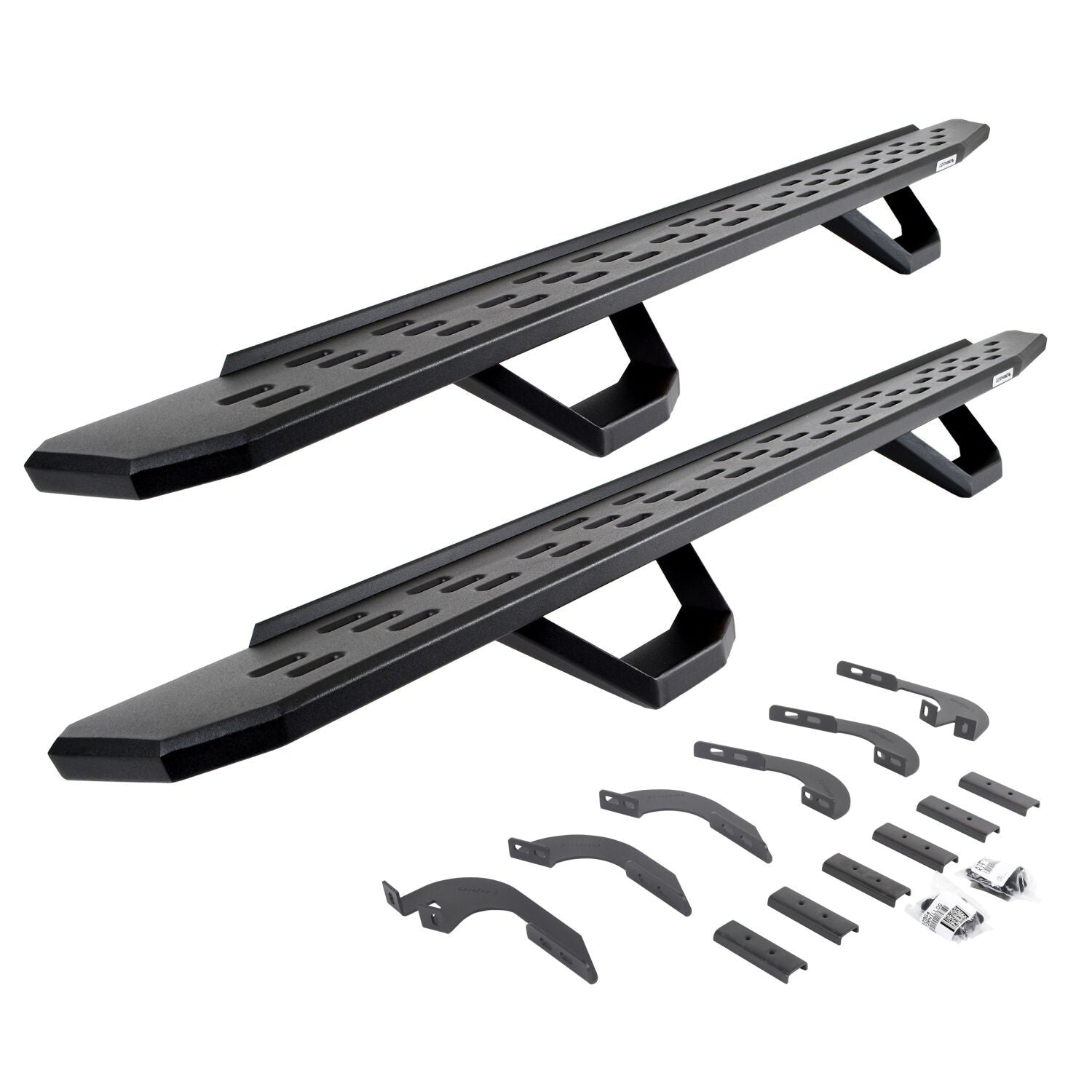 RB30 Running Boards W/Brackets, 2 Pairs DropSteps Kit Textured Black 2024-2026 Toyota Tacoma Go Rhino