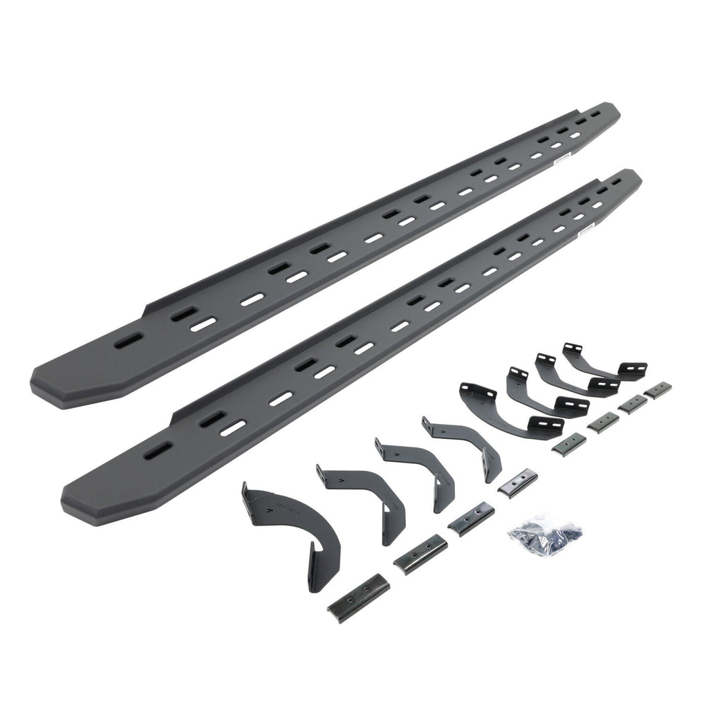 RB30 Slim Line Running Boards with Mounting Bracket Kit Textured Black 2022-2026 Toyota Tundra Go Rhino