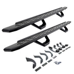 RB30 Running Boards with Mounting Brackets & 2 Pairs of Drops Steps Kit Textured Black 2022-2025 Toyota Tundra Go Rhino