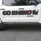 RB30 Running Boards with Mounting Bracket Kit Protective Bedliner Coating 2022-2025 Toyota Tundra Go Rhino