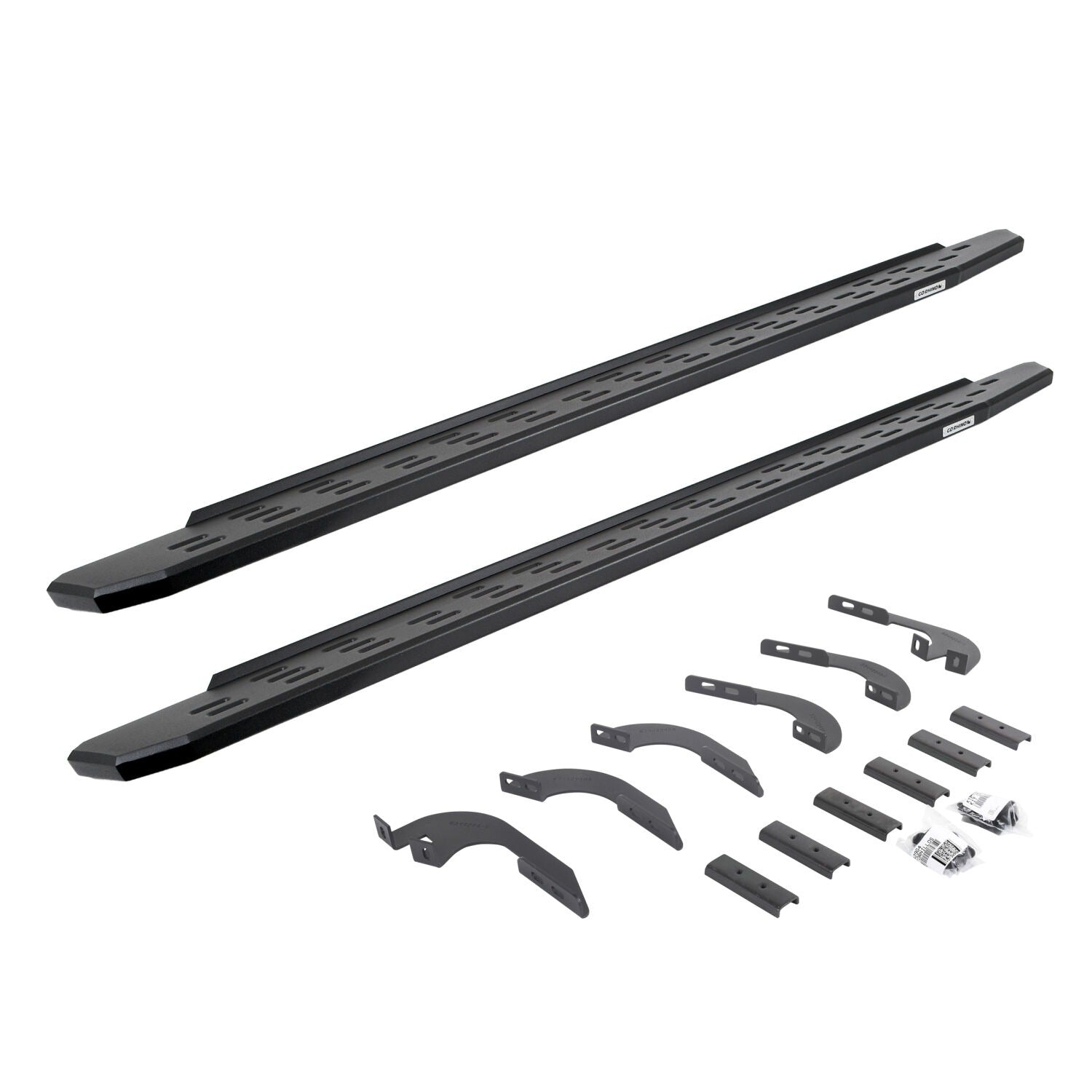RB30 Running Boards with Mounting Bracket Kit Textured Black For 2024-2026 Lexus GX550 2024-2026 Toyota Land Cruiser Go Rhino